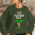 Teacher Elf Christmas Costume Matching Family Elf Squad Women Sweatshirt Gifts for Her