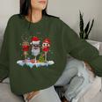 Three Glass Of Red Wine Santa Hat Christmas For Women Women Sweatshirt Gifts for Her
