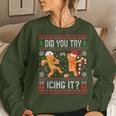 Did You Try Icing It Ugly Christmas Sweater Nurse Women Sweatshirt Gifts for Her
