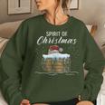 Whiskey Spirit Christmas Barrel Santa Hat Women Sweatshirt Gifts for Her