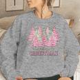 Vintage Pink Christmas Merry Christmas Tree Xmas Women Sweatshirt Gifts for Her