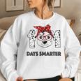 101 Days Smarter Dalmatian Dog Teacher 100Th Day Of School Women Sweatshirt Gifts for Her
