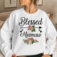 Blessed Meemaw Floral For Mother's Day Women Sweatshirt Gifts for Her