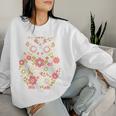 Blumenblumen Eule Mutter Oma Damen Muttertag Sweatshirt Frauen Geschenke für Sie