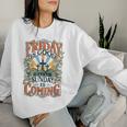 Boho Christian Easter Friday Is Good Sunday Is Coming Women Sweatshirt Gifts for Her