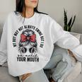 My Boy May Not Always Swing But I Do So Watch Your Mouth Mom Women Sweatshirt Gifts for Her