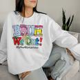 Bruh We Out Pencil Summer School Nurse Crew Happy Last Day Women Sweatshirt Gifts for Her