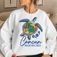 Cancun Sea Turtle Mexico Family Vacation 2023 Group Women Sweatshirt Gifts for Her