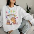 Cappy Birthday Capybara Lovers Girl Boy Happy Birthday Party Women Sweatshirt Gifts for Her