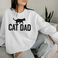 Cat Dad Cat Cute Vintage Cat Fathers Day Women Sweatshirt Gifts for Her