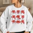 Cute Heart Reading A Book Valentines Day Teacher Book Lovers Women Sweatshirt Gifts for Her