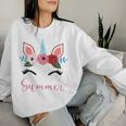 Cute Summer Magical Floral Unicorn For Girls Women Sweatshirt Gifts for Her