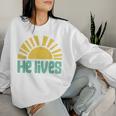 Easter He Lives Christian Family Matching Easter Toddler Women Sweatshirt Gifts for Her