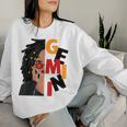 Gemini Girls African American Loc'd Zodiac Sign Women Sweatshirt Gifts for Her
