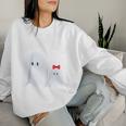 Ghoul Dadatertag Papaon Mädchenater Tochter Ghost Raglan Sweatshirt Frauen Geschenke für Sie