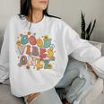 Good Vibes Only Peace Sign Love 60S 70S Retro Groovy Hippie Women Sweatshirt Gifts for Her