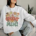 Groovy Mimi Floral Hippie Retro Daisy Flower Mother's Day Women Sweatshirt Gifts for Her