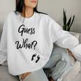 Guess What New Baby Mom Dad Couple AnnouncementWomen Sweatshirt Gifts for Her
