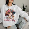 Happy Mother's Day Cute Floral Mom Mommy Grandma Womens Women Sweatshirt Gifts for Her