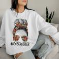 House Hustler Realtor Real Estate Agent Messy Bun Women Sweatshirt Gifts for Her