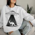 Kangaroo Dad Mom Lover Alien Ufo Women Sweatshirt Gifts for Her