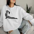 Keep Calm And Meditate Yoga Woman Silhoutte Women Sweatshirt Gifts for Her