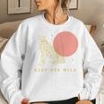 Keep Her Wild Cheetah Modern Boho Graphic Women Sweatshirt Gifts for Her