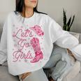Let's Go Girls Groovy Country Cowgirl Hat Boots Bachelorette Women Sweatshirt Gifts for Her