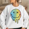 Melting Rainbow Smile Smiling Melted Dripping Face Women Sweatshirt Gifts for Her