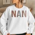 Nan Leopard Print Mom Cute Grandma Women Sweatshirt Gifts for Her