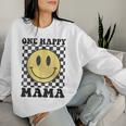 One Happy Dude Mama Happy Face 1St Birthday Party Family Women Sweatshirt Gifts for Her