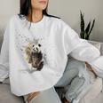 Panda Kunstwerk Tiermotiv Panda Sweatshirt Frauen Geschenke für Sie