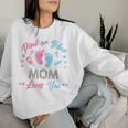 Pink Or Blue Mom Loves You Gender Reveal Women Sweatshirt Gifts for Her