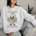 Release The Quackin Duck Gym Weightlifting Bodybuilder Women Sweatshirt Gifts for Her