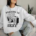 Sexy Pin Up Girl Comic Book Vintage Reading Is Sexy Women Sweatshirt Gifts for Her