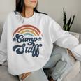 Summer Camp Counselor Staff Groovy Rainbow Camp Counselor Women Sweatshirt Gifts for Her