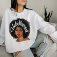 Unbothered African American Black Girl Afro Queen Women Sweatshirt Gifts for Her