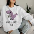 Vinosaurus Rex Dino Dinosaur Wine Wine Am Pm Fun Sweatshirt Frauen Geschenke für Sie