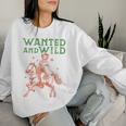 Wild West Horse Cowgirl Vintage Cute Western Rodeo Graphic Women Sweatshirt Gifts for Her