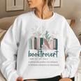 Wildflower Booktrovert Definition Book Lover Bookish Library Women Sweatshirt Gifts for Her