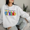 In World Where You Can Be Anything Be Kind Positive Rainbow Women Sweatshirt Gifts for Her