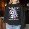 100 Days Of School Girls Teacher 100Th Day Unicorn Outfit Women Sweatshirt Unique Gifts