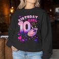 10Th Birthday Girl 10 Years Painting Art Number 10 Women Sweatshirt Unique Gifts