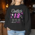 18Th Birthday Girl Endlich 18 Ich Kann Alles Sweatshirt Frauen Lustige Geschenke