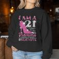 I Am A 21 Year Old Diamond 21St Birthday Women Sweatshirt Personalized Gifts