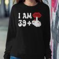 I Am 39 1 Middle Finger & Lips 40Th Birthday Girls Women Sweatshirt Funny Gifts