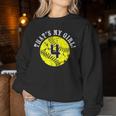 4 Softball Player That's My Girl Cheer Mom Dad Team Coach Women Sweatshirt Unique Gifts