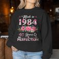 40 Year Old Made In 1984 Floral 40Th Birthday Women Women Sweatshirt Unique Gifts