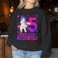 5 Years Old Flossing Unicorn 5Th Birthday Girl Party Women Sweatshirt Personalized Gifts