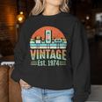 50 Geburtstag Papa Mamaintage 1974 Kassettenband 50 Jahre Sweatshirt Frauen Lustige Geschenke